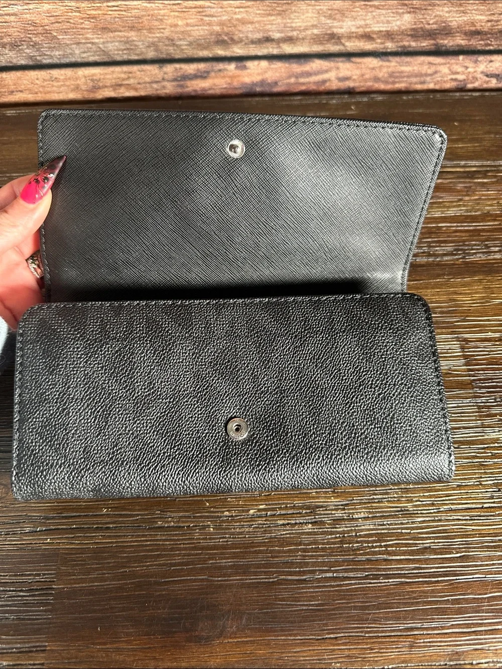 Michael Kors Black Logo Continental Wallet